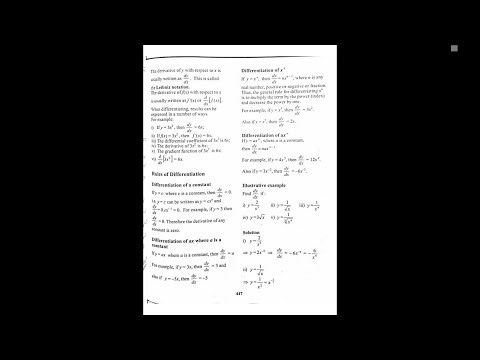 Calculus: Rules of Differentiation 2