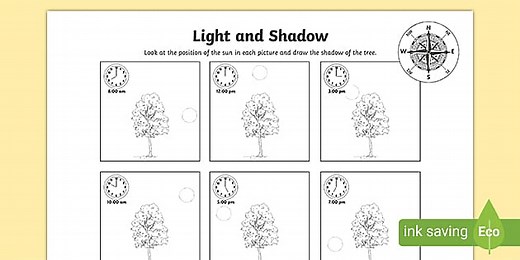 Light and Shadow Worksheet