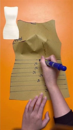 How to Design a Dress with Pleats from the Waist Down #sewing #pattern #sewingtutorial #fashion