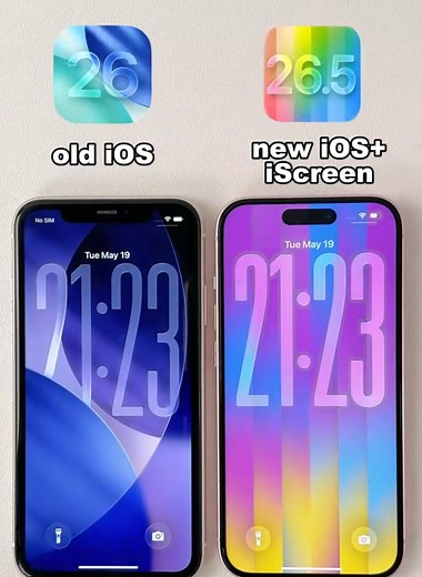 iOS 26.5 Purple Crystal Glass Theme for iPhone Home Screen