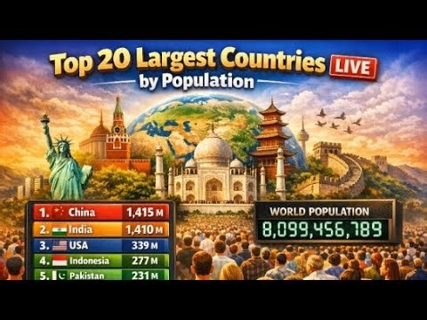 LIVE 🌐 World Population Ranking | Top 20 Countries#shortslive