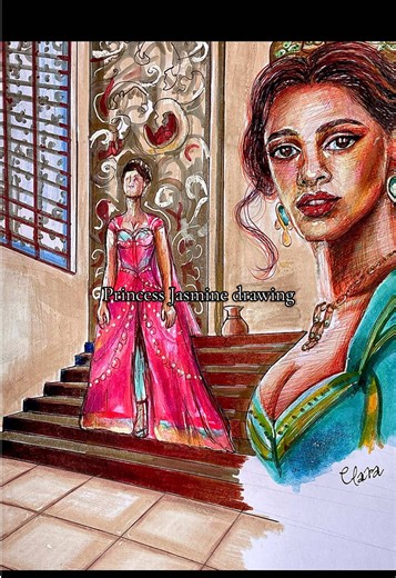 Princess Jasmine drawing #aladdin #FanArt #jasmine #princessjasmine #naomiscott