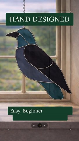 Raven Stained Glass Pattern | Beginner Glass Design | Printable Template - Etsy