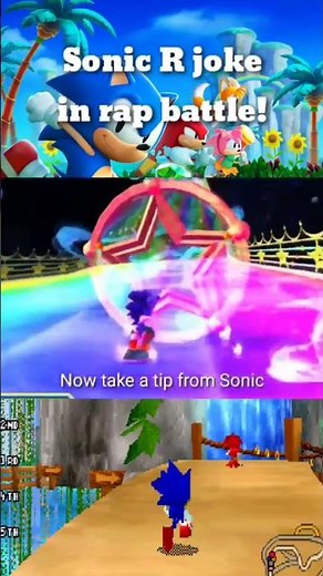 sonic r diss in rap battle #shorts #sonic #sonicthehedgehog #mario #mariokart #rapbattle
