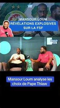 Mansour Loum analyzes Pape Thiaw's choices. #senegal #papethiaw #mansourloum