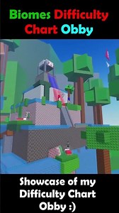 Showcase of Biomes Difficulty Chart Obby#etoh #obby #roblox #tieredobbies #difficultychartobby
