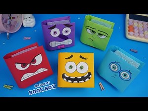 Origami Paper Book Box | How to Make Cute Desk Organizers 📚✨