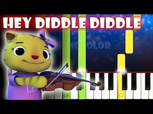 Hey Diddle Diddle - Little Baby Bum | Piano Tutorial | Karaoke