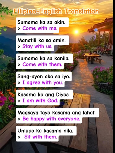 5.8K views · 138 reactions | Let's learn some Basic Filipino-English phrases/ Never stop learning #EnglishToFilipino #learnsomethingnew #filipinoEnglish | Janes Lessons | Facebook