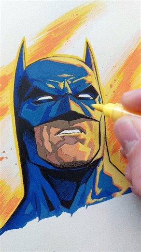 🦇 BATMAN DRAWING PROCESS 🦇 Here's the full process, as promised, SHOWING all the STEPS from PENCIL SKETCH to final details using ACRYLIC MARKERS. Hope you enjoy! . . #batman #batmanart #dccomics #drawingtutorial #acrylicpaint | CAFU Comic Artist