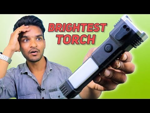 UNBOXING & REVIEWED BRIGHTEST LED TORCH :- Rechargeable Torch || four in one torch