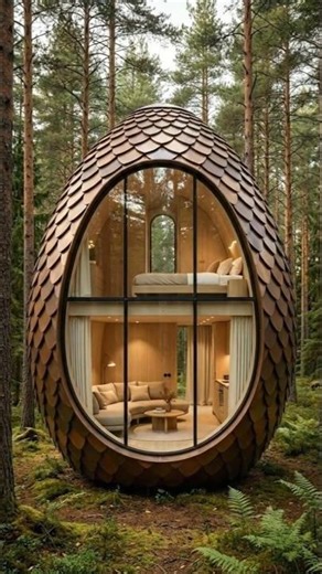 This Egg Shaped Pod is Next Level #construction #tinyhouse #woodworking