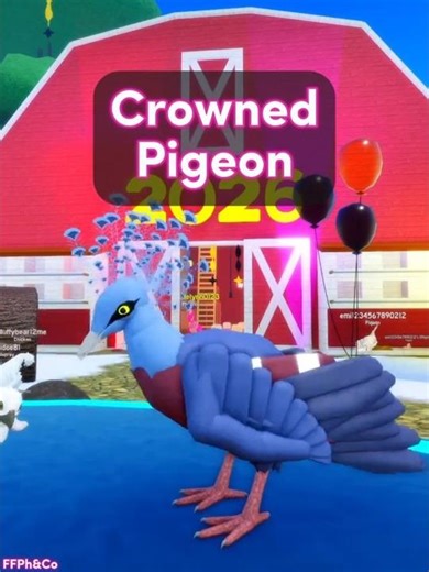 Crowned Pigeon * new model 🐤🎄 in Feather Family #RobloxShorts #FeatherFamily