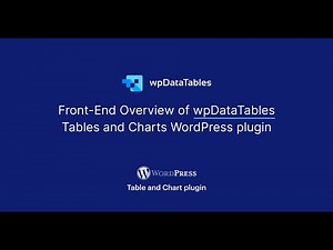 Front-end elements of wpDataTables