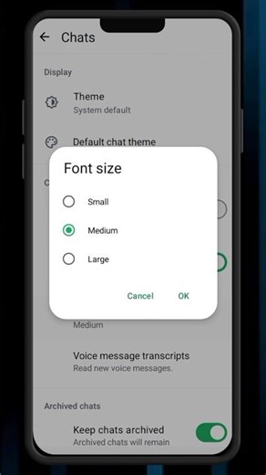 WhatsApp Font Size Kaise Change Karein | WhatsApp Text Size Setting #shorts #mobiletips #tech #viral
