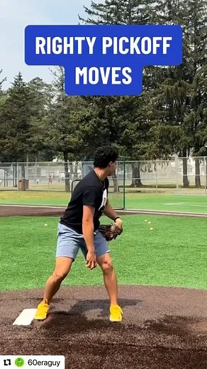 PICKOFFS 😲 Know different pickoffs you can utilize to get runners off the bases, or keep them from advancing bases 🫡 Awesome video from @60eraguy - follow him for all things pitching 🤝🏽 • • • #pitcher#pickoff#pickoffmove#pitchingdrills#pitchingtips | Coach Murph
