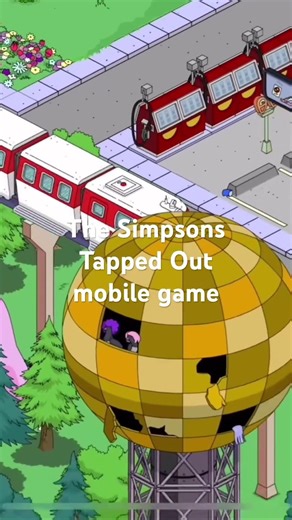 The Simpsons Tapped Out mobile game - one last monorail ride