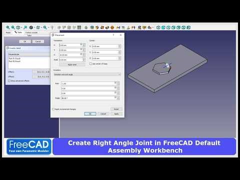 Create Right Angle Joint in FreeCAD Assembly Workbench | FreeCAD Assembly | Mechnexus |