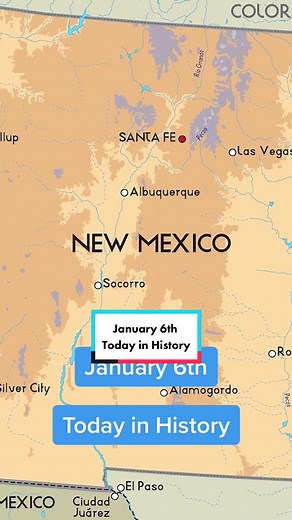 #todayinhistory January 6th, 1912 - New Mexico becomes the 47th US state. #thisdayinhistory #newmexico #newmexicohistory #newmexicostate #mexico #statehistory #historytok #historytiktok #history #thatwashistory