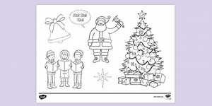 Children's Christmas Colouring Page Printable
