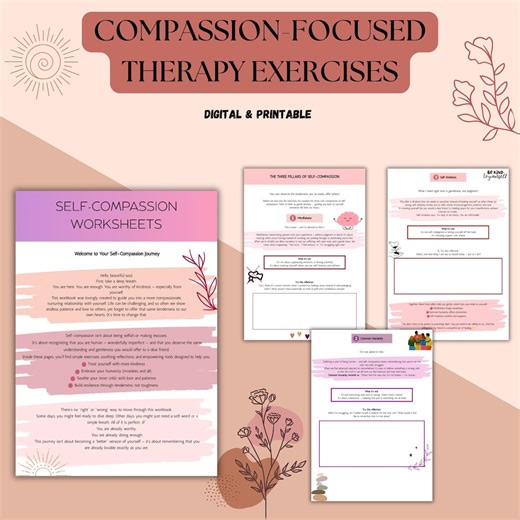 Self-compassion Workbook: Gentle Mental Health Journal (printable PDF - Etsy