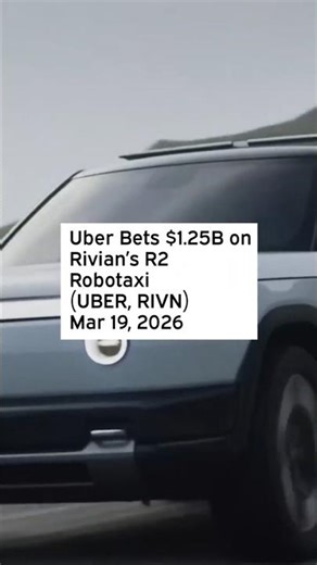 Uber Bets $1.25B on Rivian's R2 Robotaxi #Rivian #Uber #Robotaxi #AutonomousVehicles #RivianR2