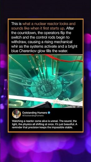 This is what a nuclear reactor looks and sounds like when it first starts up.