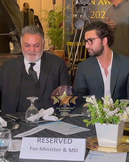 Ahad Raza Mir & His Father Asif Raza Mir Spotted At PTV Icon Awards 2023 In Karachi | Sahad World