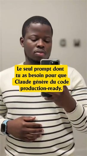 Le seul prompt dont tu as besoin pour que Claude génère du code production-ready. Regarde 👇