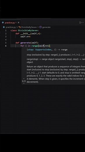 93 Python Generator Using Class | Numbers Divisible by 7 ‪@learnwithmejay‬