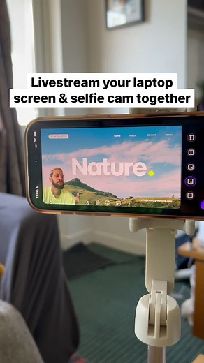 Livestream Your Laptop Screen and Selfie Cam Together