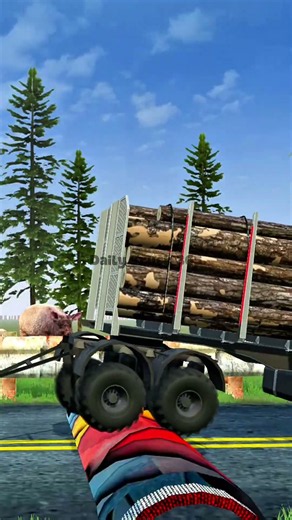 BIG Logging Truck Pulls ANOTHER Logging Truck Over Massive Speed Bumps! | MudRunner & BeamNG