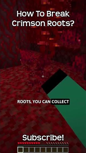 How To Break Crimson Roots In Minecraft?!