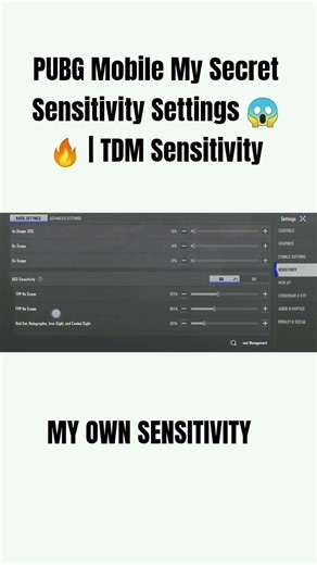 PUBG Mobile My Secret Sensitivity Settings 😱🔥 | TDM God Sensitivity #shorts#viral#THABAHIGAMEPLAY