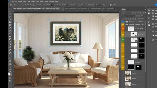 Cottage Frame Mockup Bundle, Cape Cod Style (PSD) - Etsy