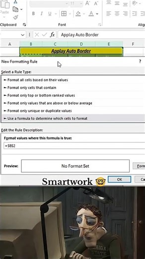 Auto Borders in Excel 🔥 | Instant Table Format Trick!