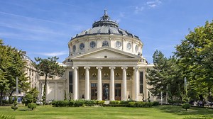 The iconic hall of Bucharest, Romania