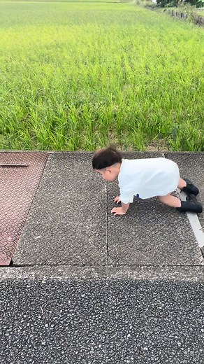 クラウチングスタートの息子の運動会の様子