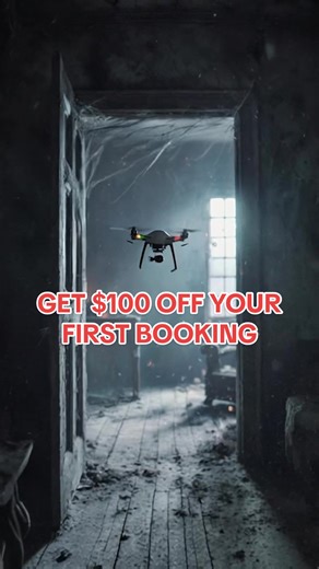NEW CLIENT PROMO : Use code BOO$100 to get $100 off of your first service with us! Happy Halloween 🎃 #hauntedhouse #drone #halloween #realestateagent