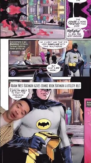 FOLLOW ON IG SuperComicTime -- WHEN COMIC BOOK BATMAN MET ADAM WEST BATMAN A meeting of Dark Knight