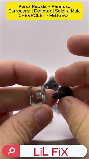 Porca + Parafuso de fixação Defletor do Parachoque / Soleira Porta Mala /Módulo Eletrônico Chevrolet
