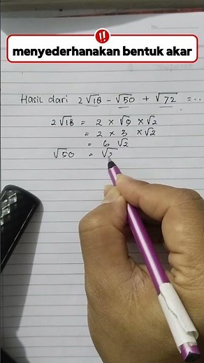 mudah menyederhanakan bentuk akar#math#3AS Mantap