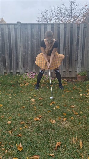 Masked Model on Instagram: "Would you golf in a skirt on a windy day 🤔"