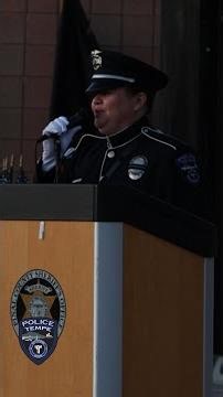 Tempe Police Detention Officer Sings “America the Beautiful” at PCSO Memorial Ceremony