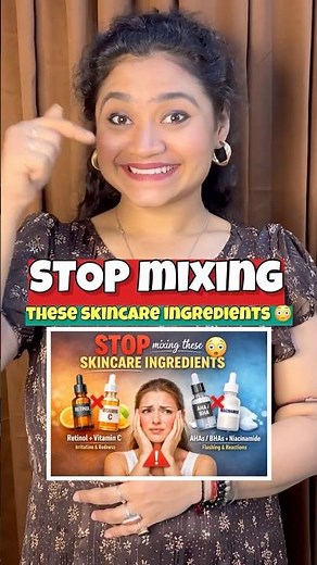 Stop Mixing These Skincare Ingredients!!😮😮😱 #skincare #beauty