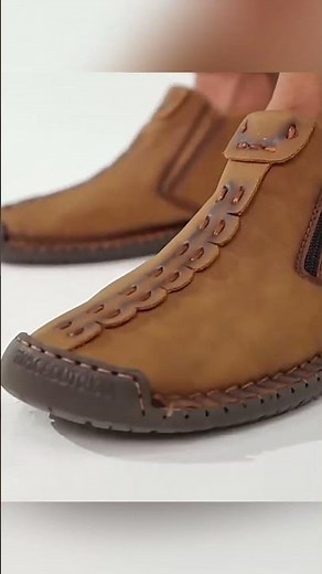 👞💥【38-48 номер】Мъжки зимни обувки с пухена подплата и цип – топли, удобни и модерни за студените дни