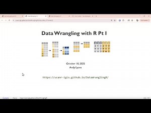 Data Wrangling with R Part I