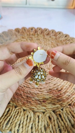 Diy Jhumka🤍✨ | Handmade Jewellery |#shorts #diy #handmade #howtomake #art #viral #trending