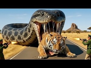 Giant Python Attacks Leopard | Extreme Animal Rescue Mission in Dusty Jungle