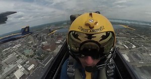 WATCH: Cockpit video of the U.S. Navy Blue Angels flying over Indianapolis